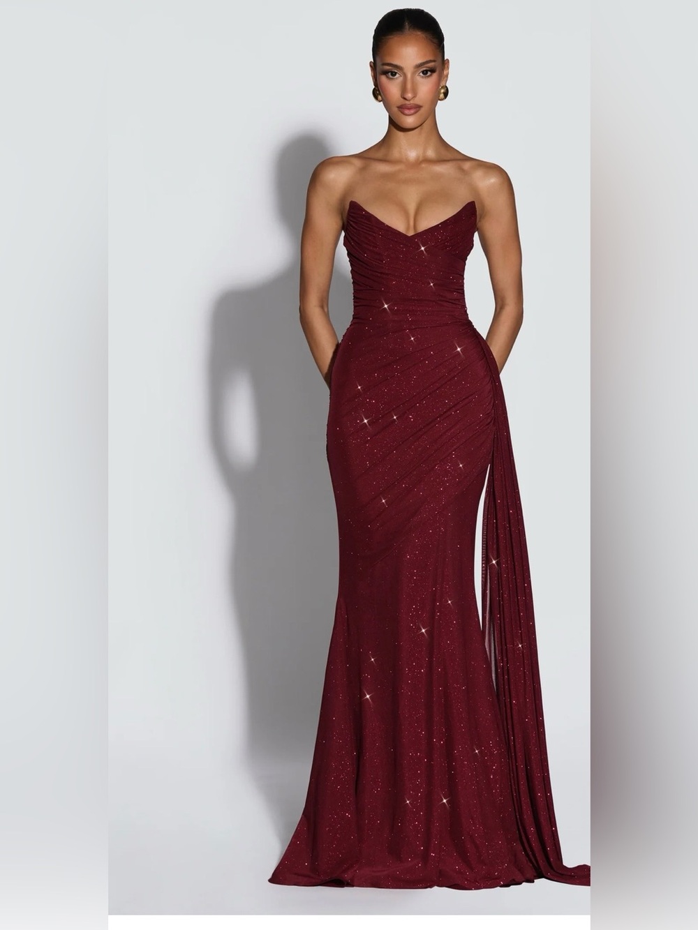 ASHIKA MAXI DRESS - WINE SPARKLE
$215 orig